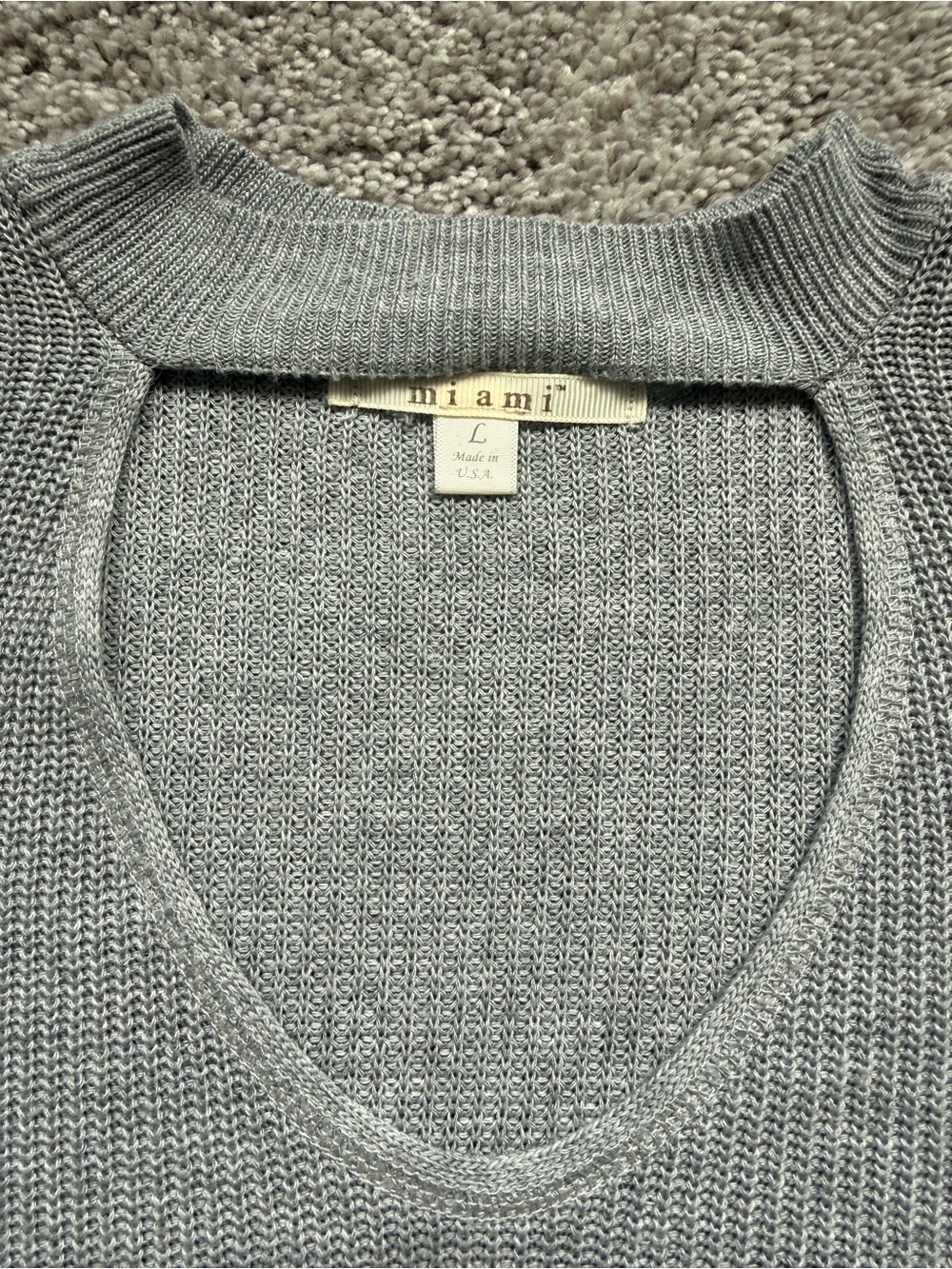 Cold-Shoulder Ribbed Knit Sweater - Picture 5 of 5